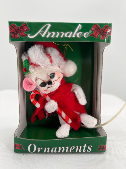 Peppermint Twist Mouse Annalee Doll Ornament 3”