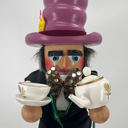 Steinbach Mad Hatter Nutcracker, front view close-up.