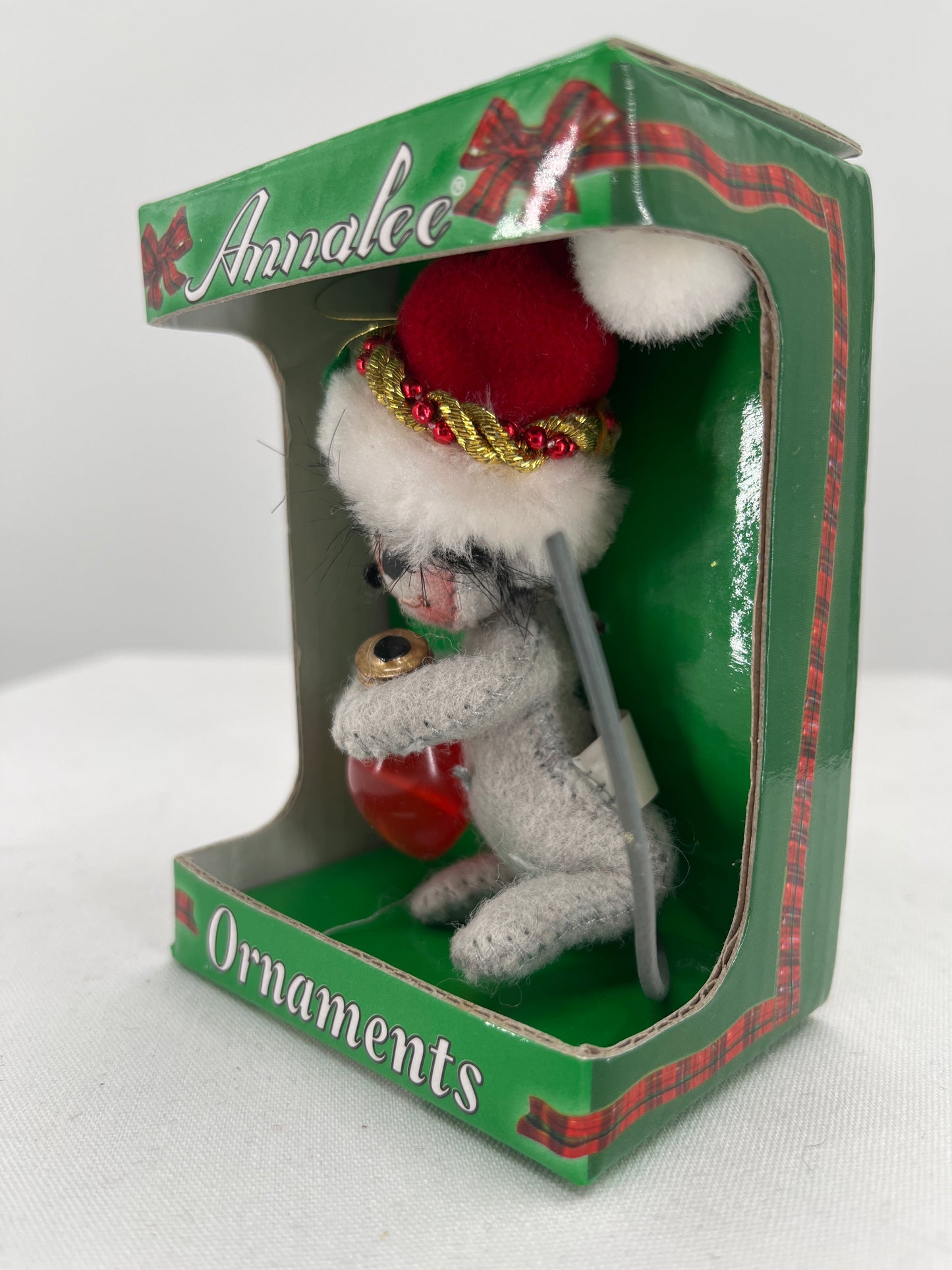 Christmas Lights Mouse Annalee Doll Ornament 3”