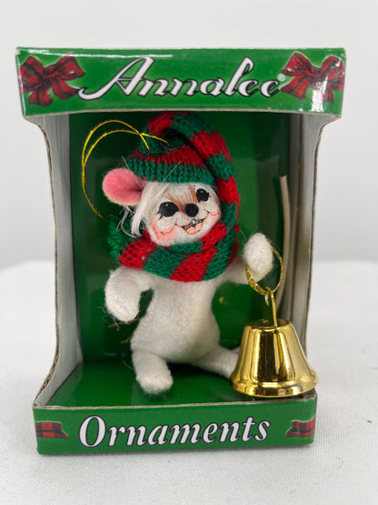 Jingle Bell Mouse Annalee Doll Ornament 3”