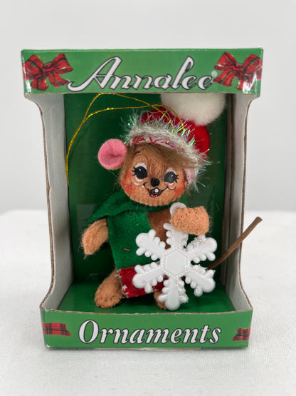 Snowflake Mouse Annalee Doll Ornament 3”