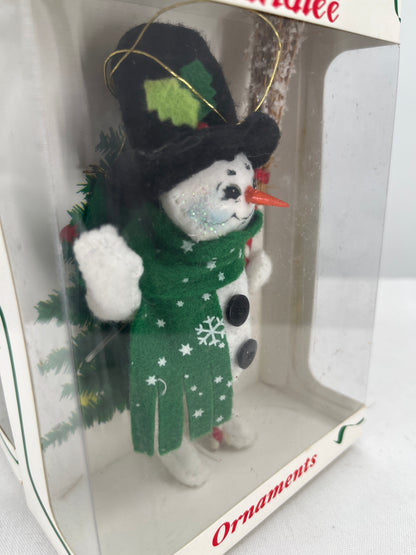 Classic Snowman Annalee Doll Ornament 4”