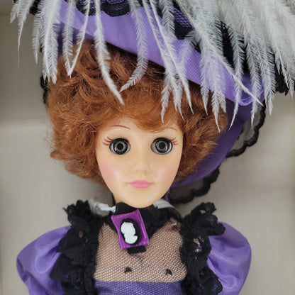 Lillian Russell 1980s Effanbee Doll, front view close-up.