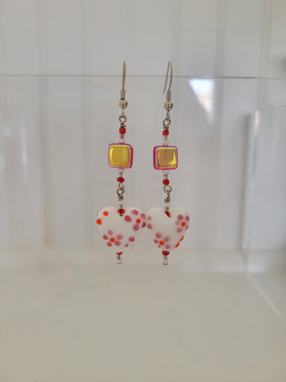 Heart Earrings - Handmade