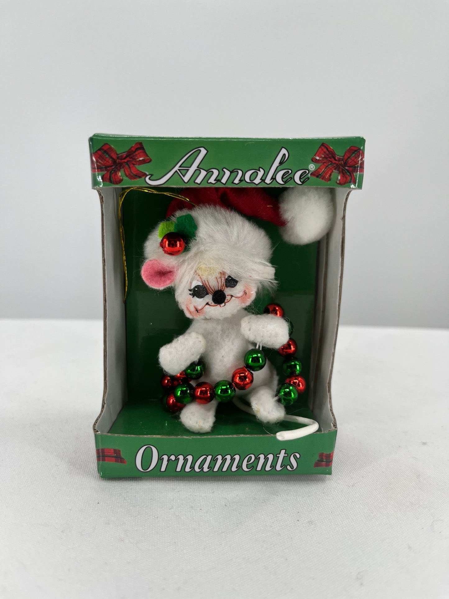 Ribbon Mouse Annalee Doll Ornament 3"