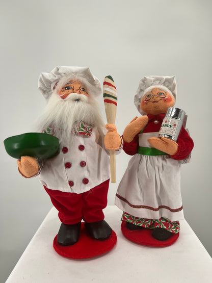 Mr. and Mrs. Chef Santa Annalee Doll (Set of 2)