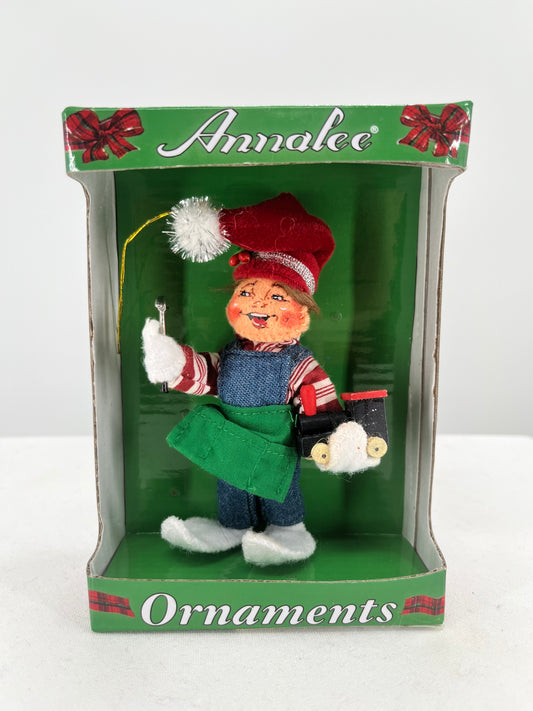 Workshop Elf Ornament Annalee Doll 4"