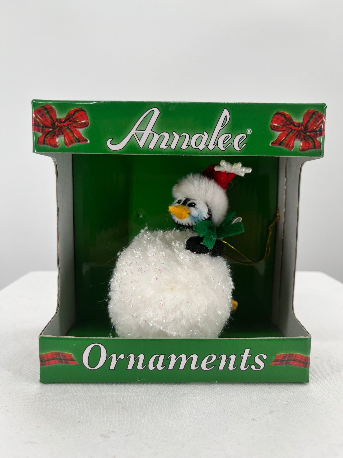 Playful Penguin Christmas Ornament Annalee Doll 3”