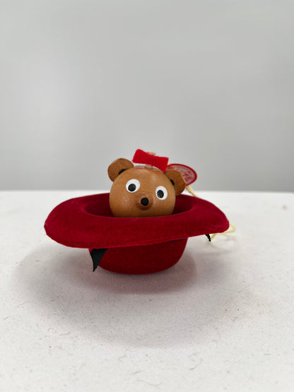 Bear in Hat Ornament