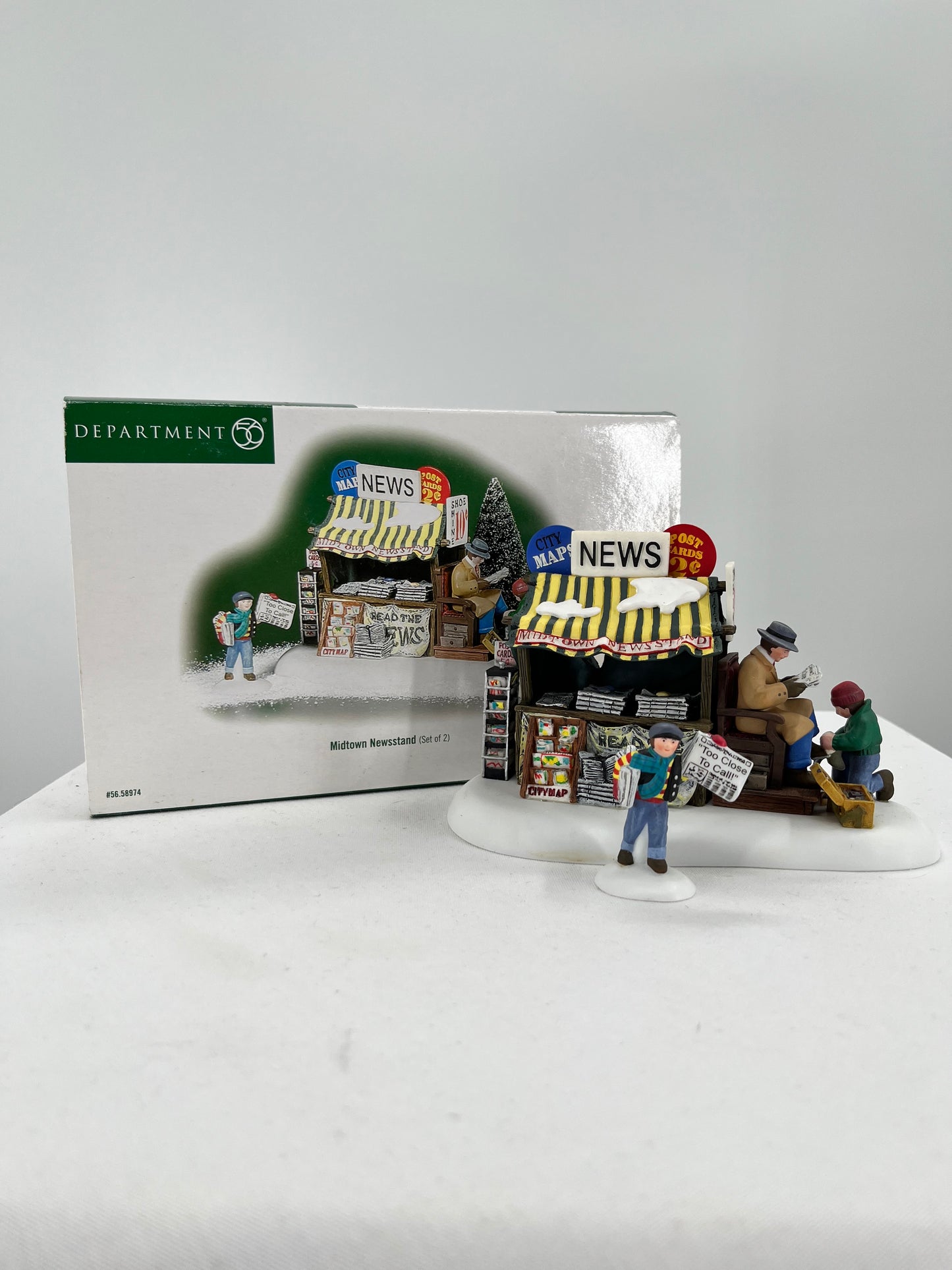 Department 56 Christmas in the City Midtown News Stand (set of 2)