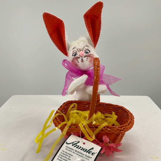 Easter Bunny with Orange Basket Annalee Doll