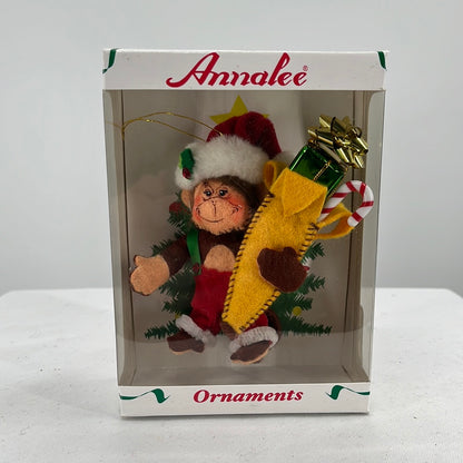 Merry Christmas Monkey Annalee Doll Ornament 4”