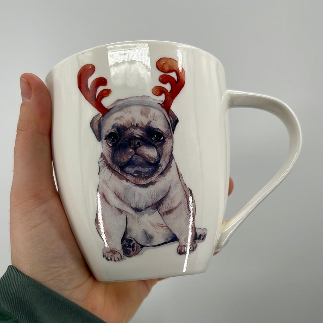 Christmas Pug Puppy Mug