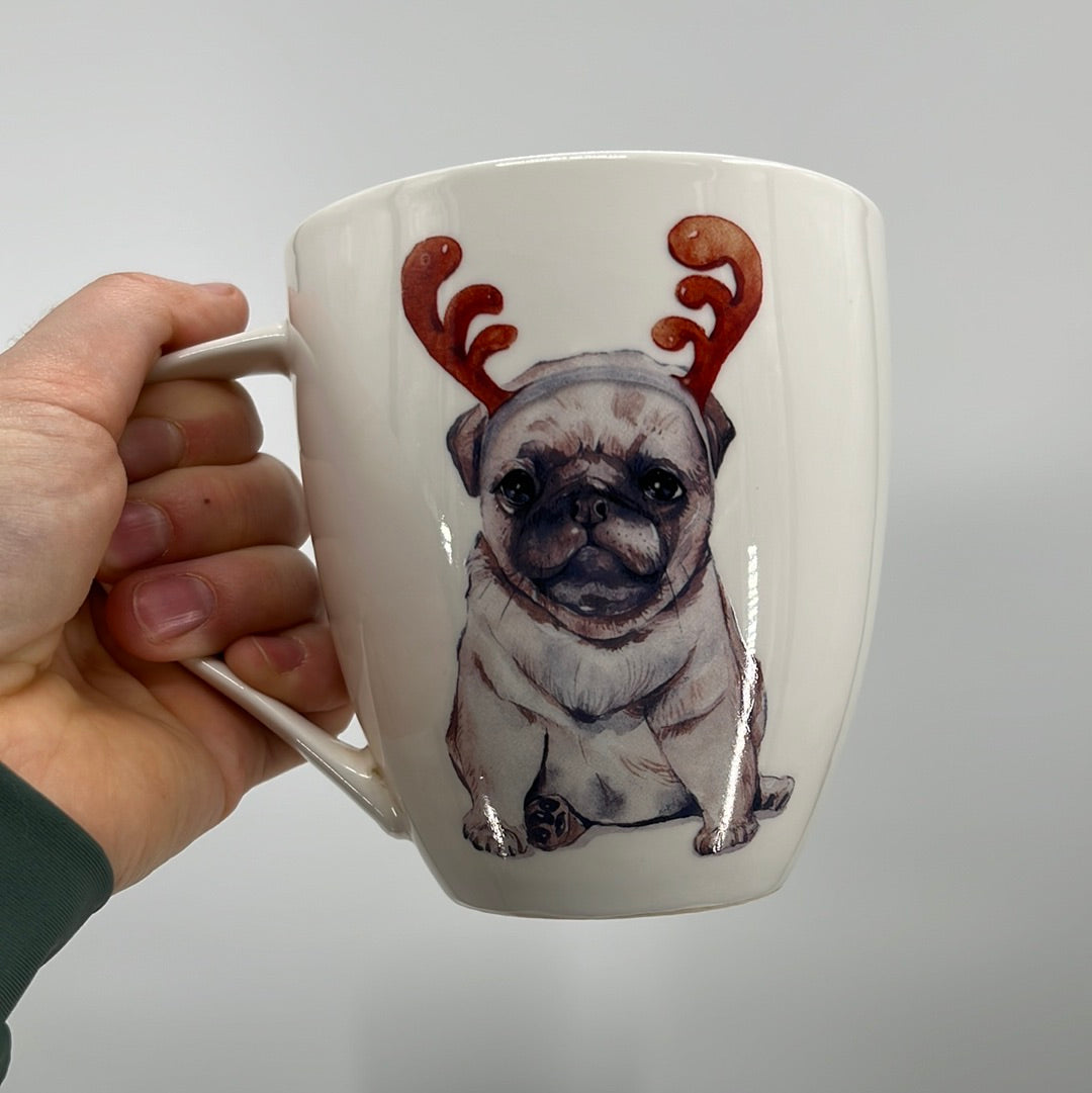 Christmas Pug Puppy Mug