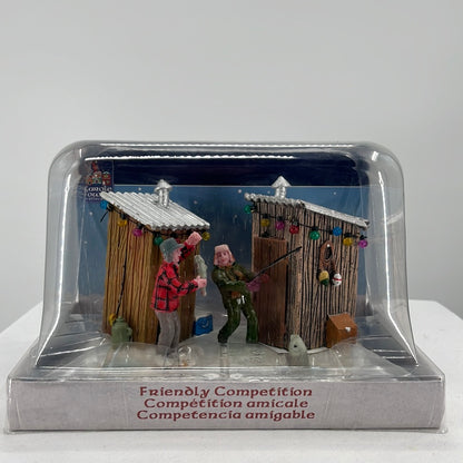 Lemax Christmas Village Friendly Competition table accent, front view.