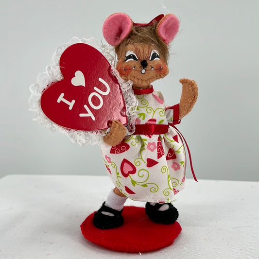 Valentine's Day “I Love You” Mouse Annalee Doll