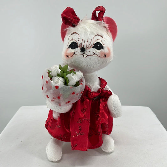 Valentine's Day Sweetheart Girl Mouse Annalee Doll