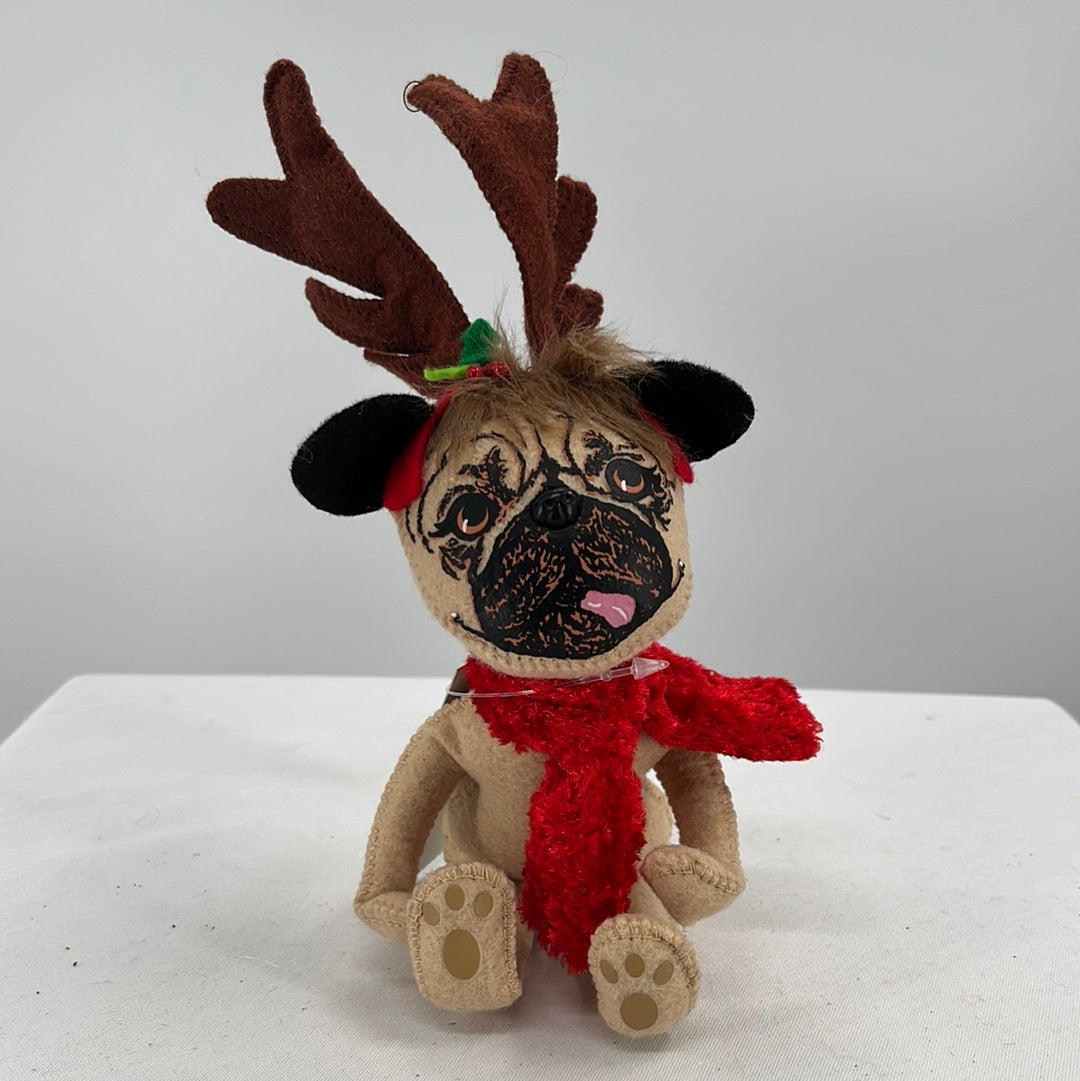 Cozy Christmas Pug Annalee Doll