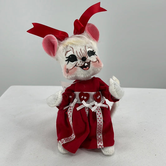 Valentine’s Day Girl Mouse Annalee Doll