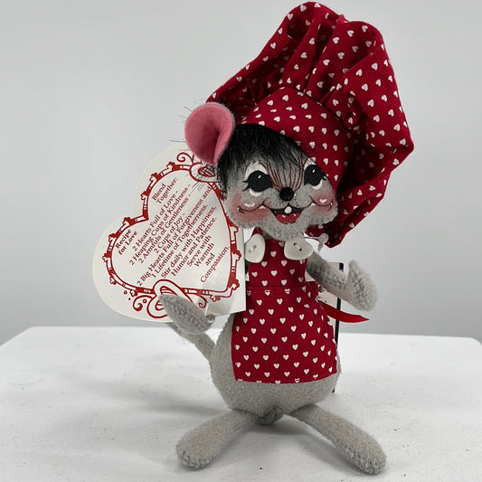 Valentine's Day Recipe to my Heart Mouse Annalee Doll