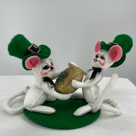 St. Patrick's Day Tug O’ War Mice Annalee Doll