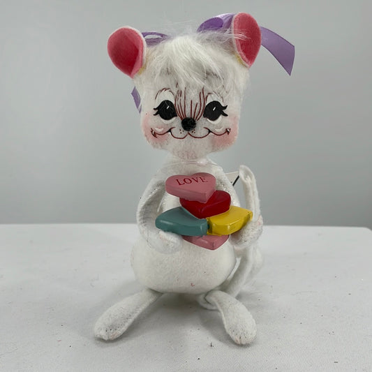 Valentine's Day Stacked Full of Love Mouse Annalee Doll